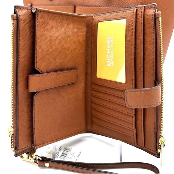 Michael Kors Jet Set Medium Pocket Tote Bag & Large Double Zip Wallet Luggage - Picture 14 of 16